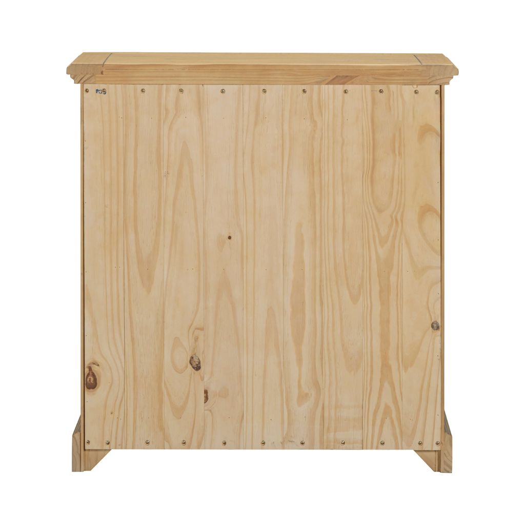Wooden cabinet with a white background