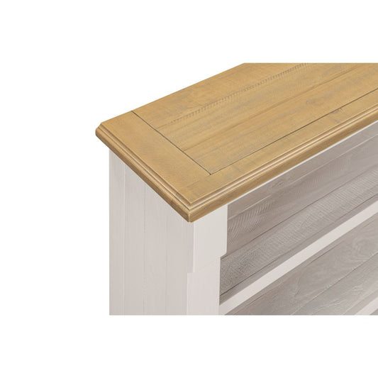 Wooden bench with grey base on a white background