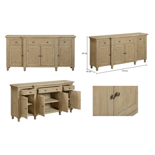 Chateau 4 Door 3 Drawer Sideboard by Annaghmore
