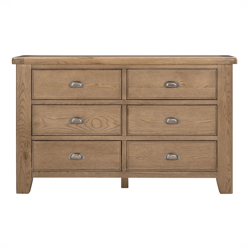Chatsworth Oak 6 Drawer Chest Front