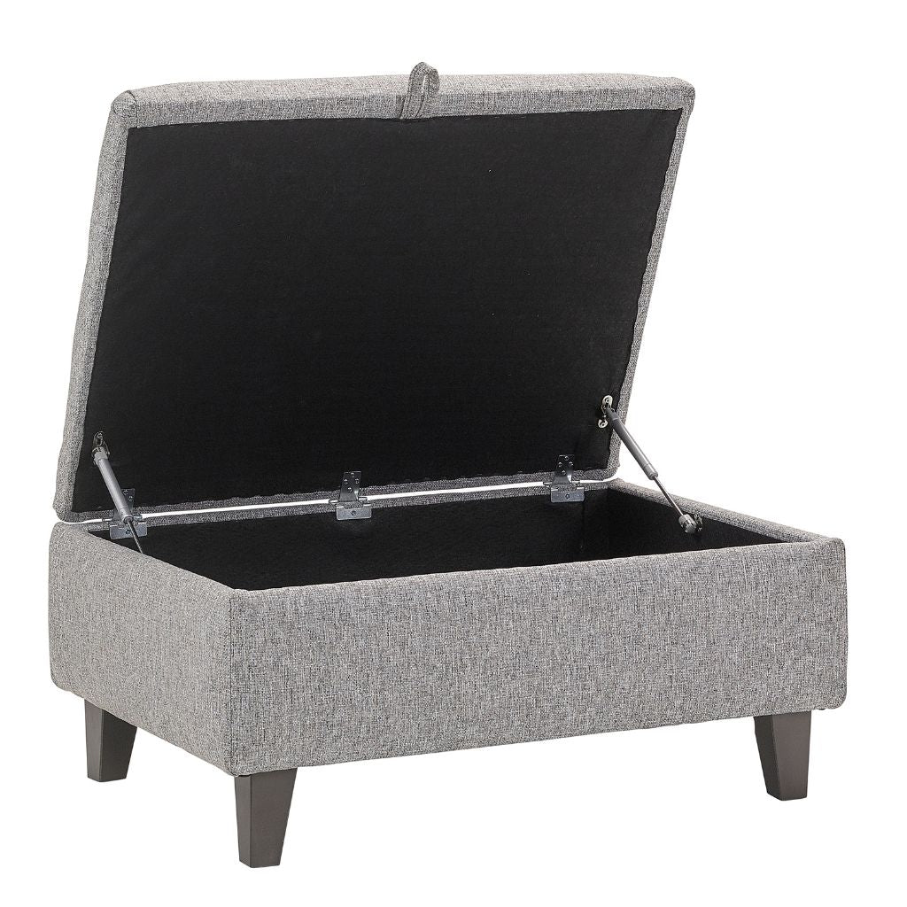 Clara Grey Footstool Open