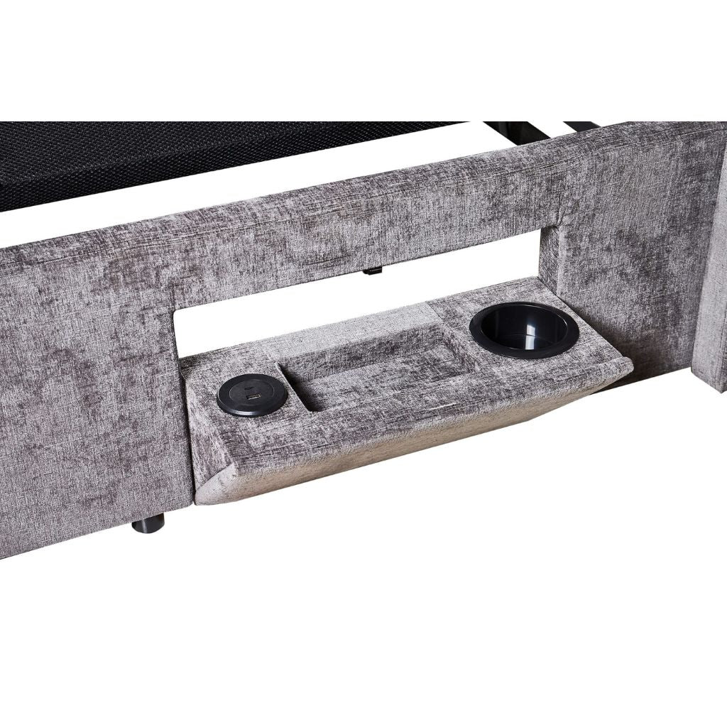 Clara Grey Storage Bed Phone charger