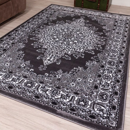 Classique Medallion Grey Rug Range by Floor Trends Room