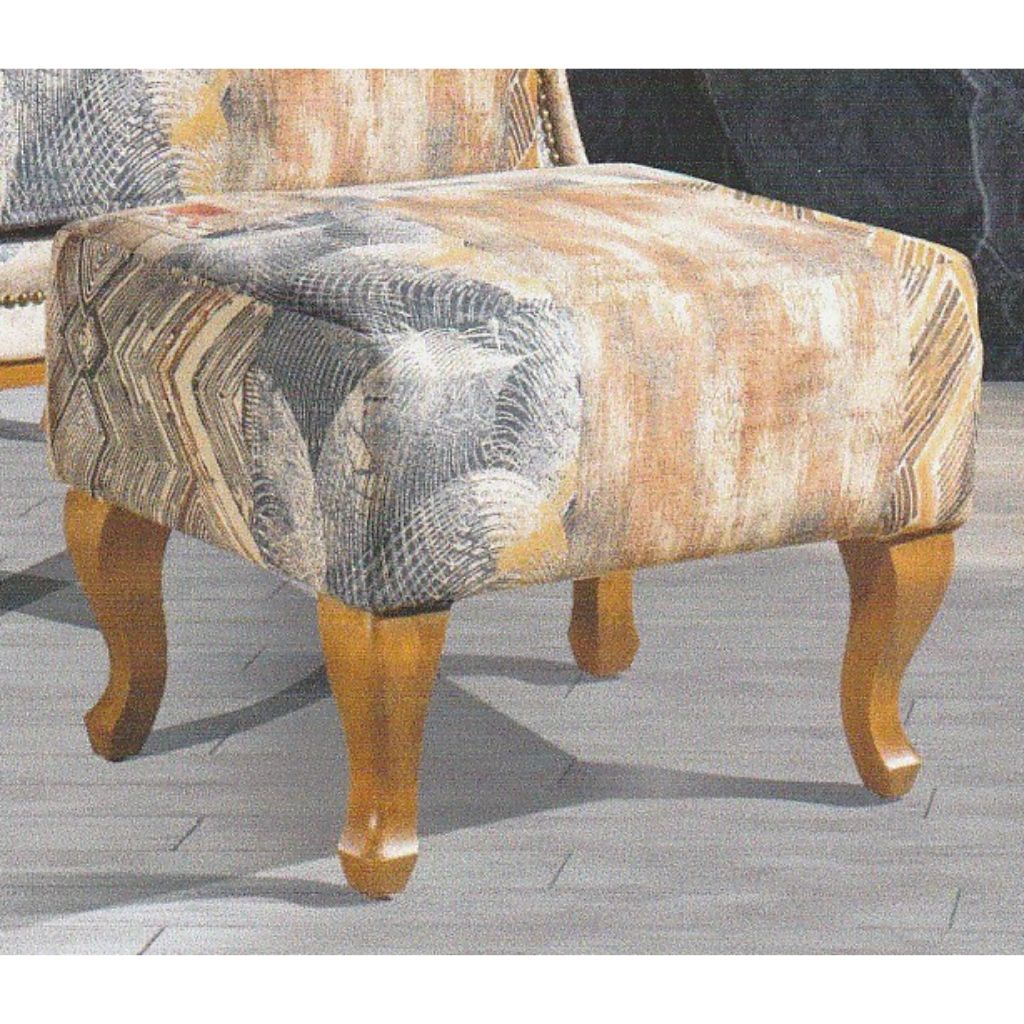 Clio Denim Patchwork Footstool