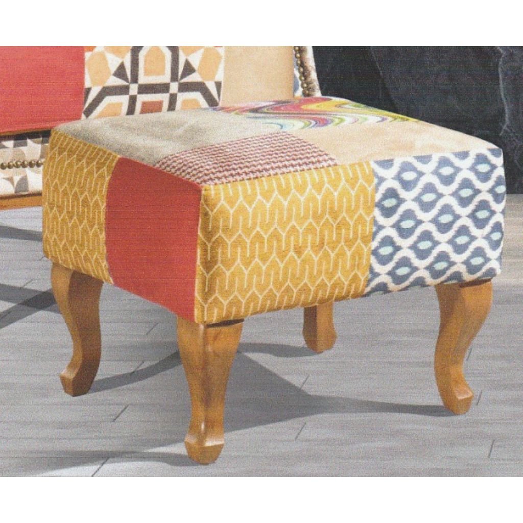 Clio Multi Patchwork Footstool