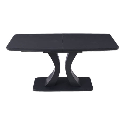 Daiva Extending Charcoal Dining Table Range by Vida Living Front