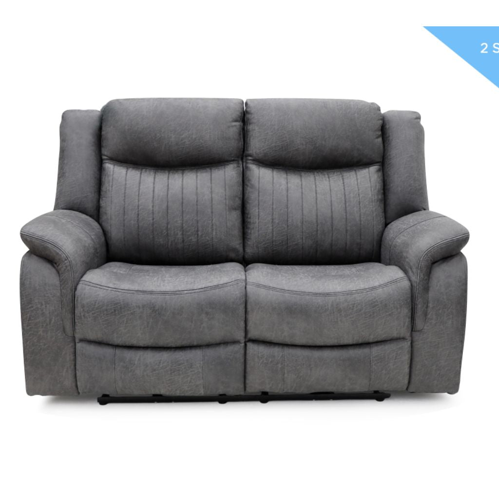 Gray fabric sofa on a white background