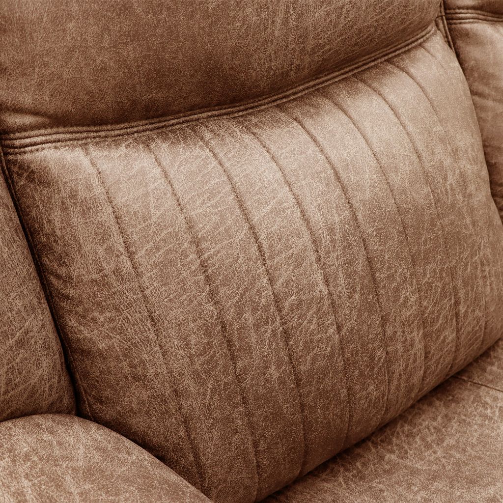 Close-up of a brown textured sofa cushion