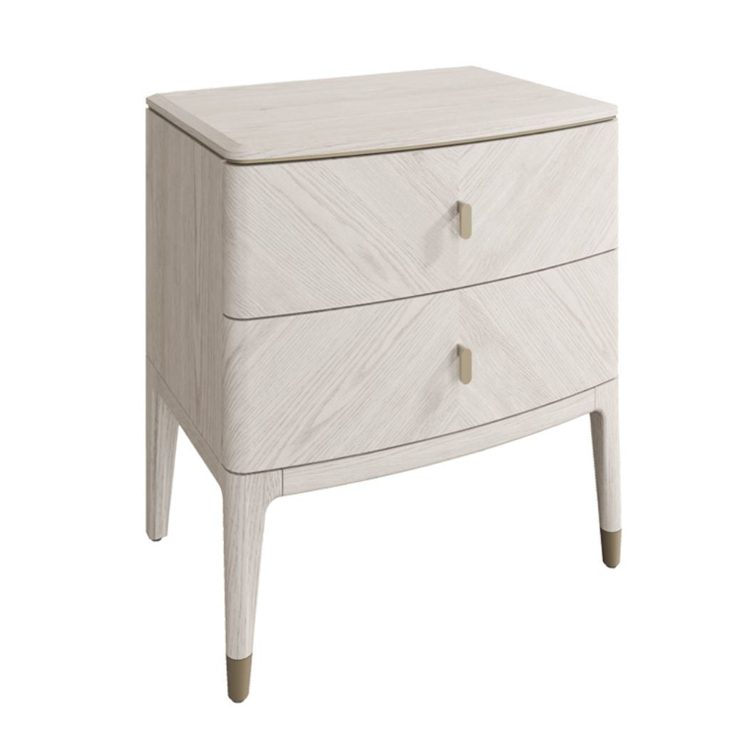 Diletta Stone 2 Drawer Bedside Table