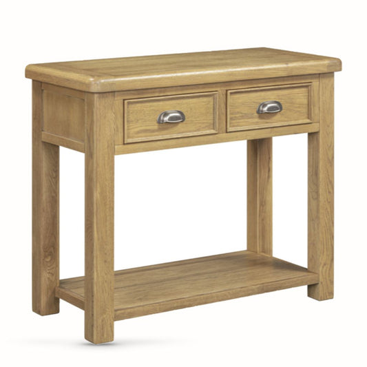 Dorchester Oak 2 Drawer Console