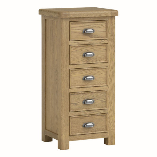 Dorchester Oak 5 Drawer Chest