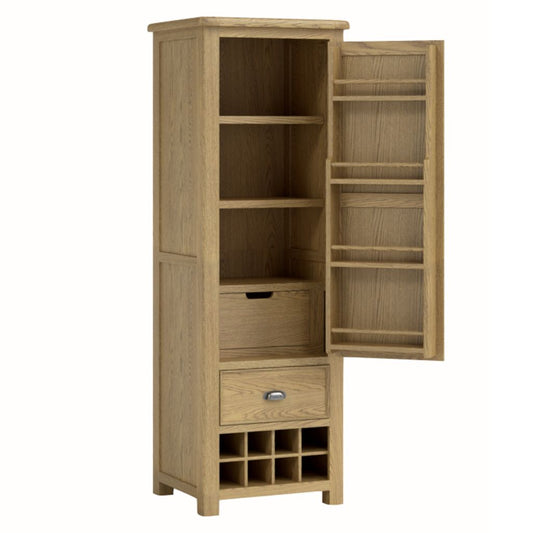 Dorchester Oak Single Larder Unit Open