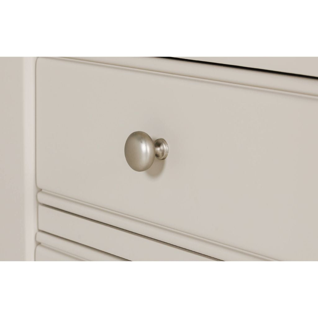 Doune Taupe 3 Drawer Bedside Table Handle