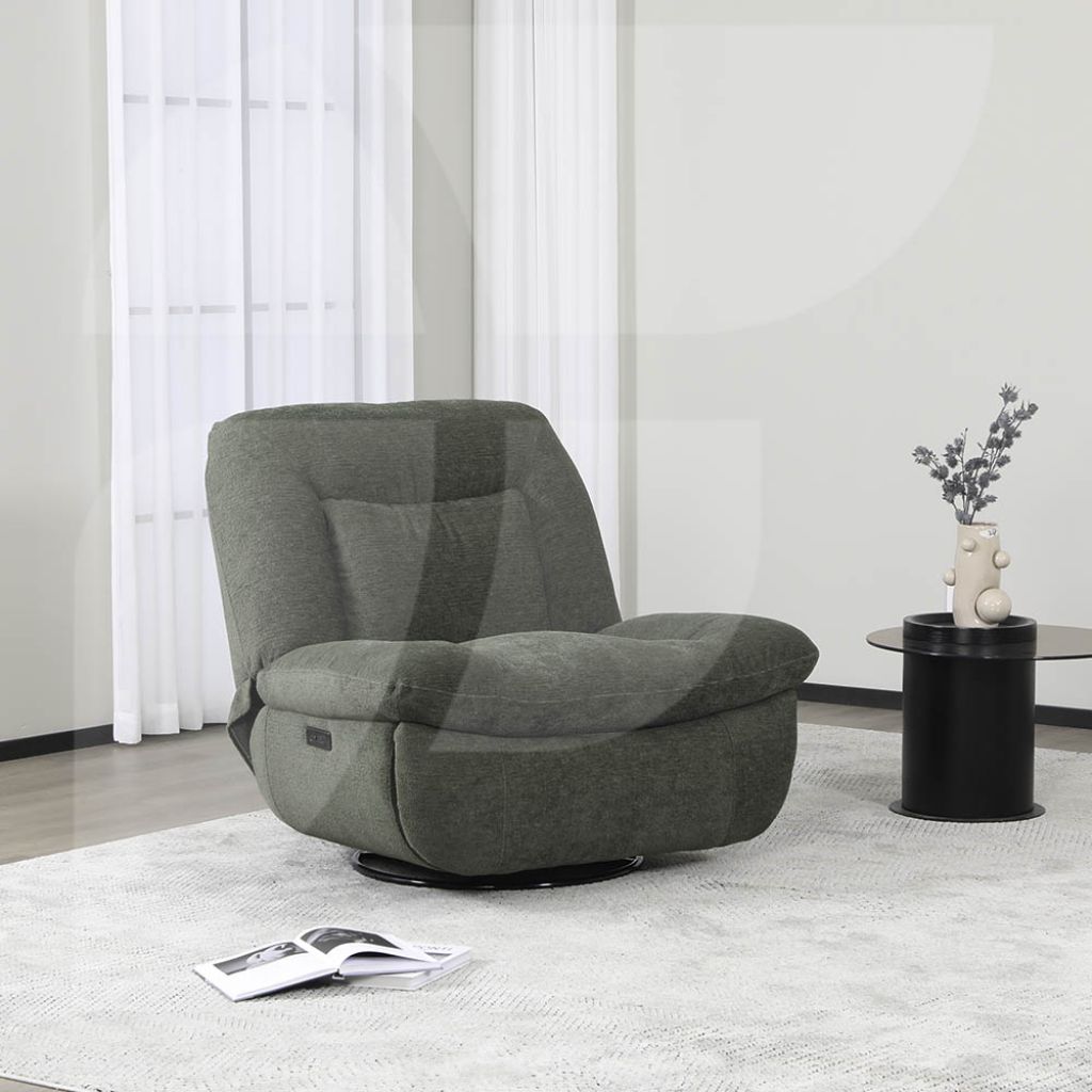 Green Electric Reclining Swivel Chair