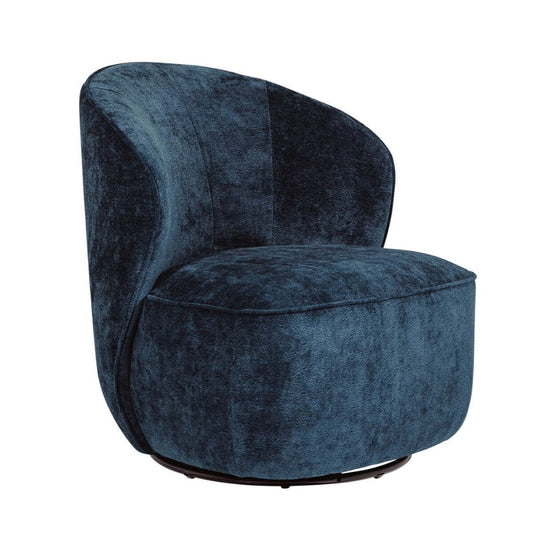 Blue swivel chair on a white background