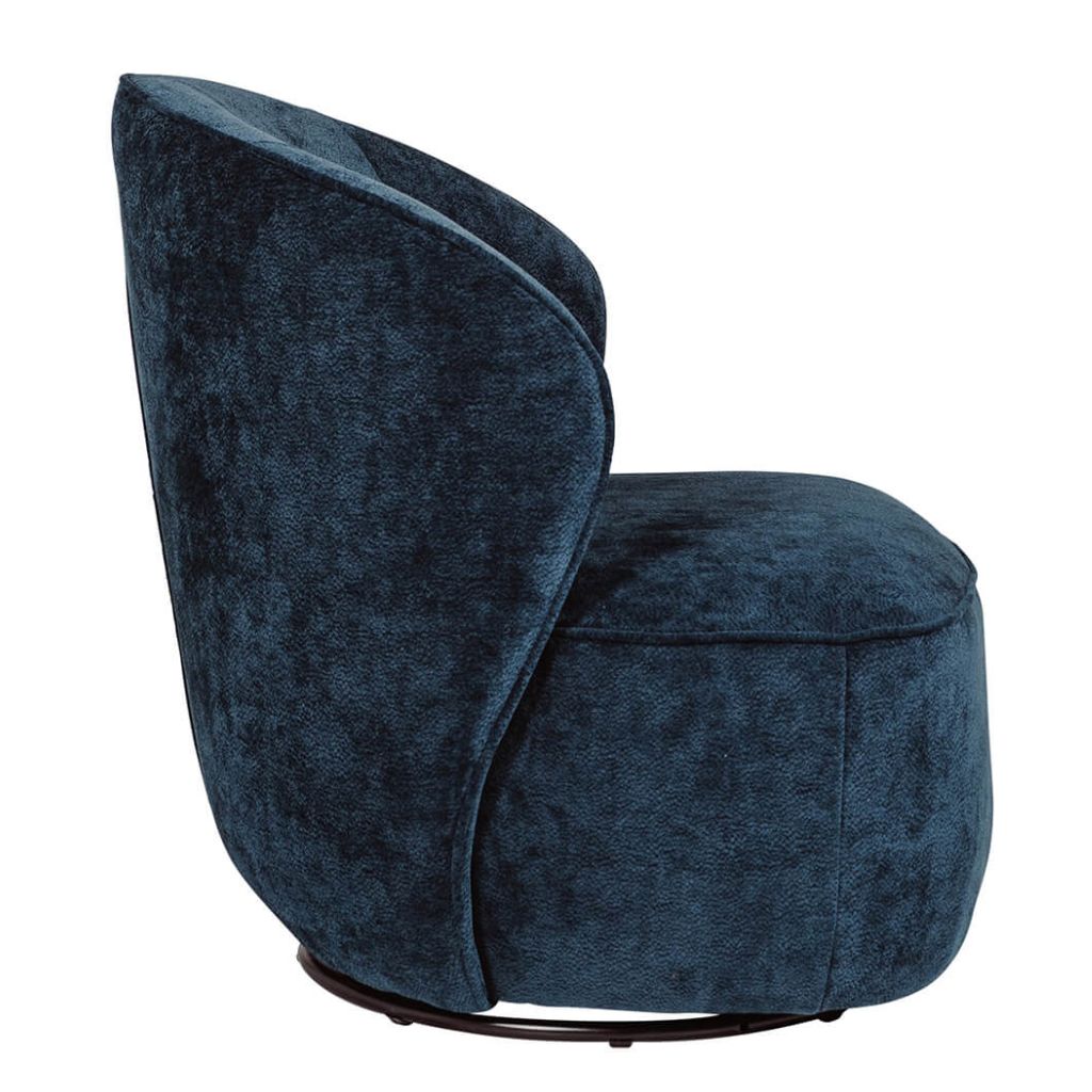 Blue textured chair on a white background