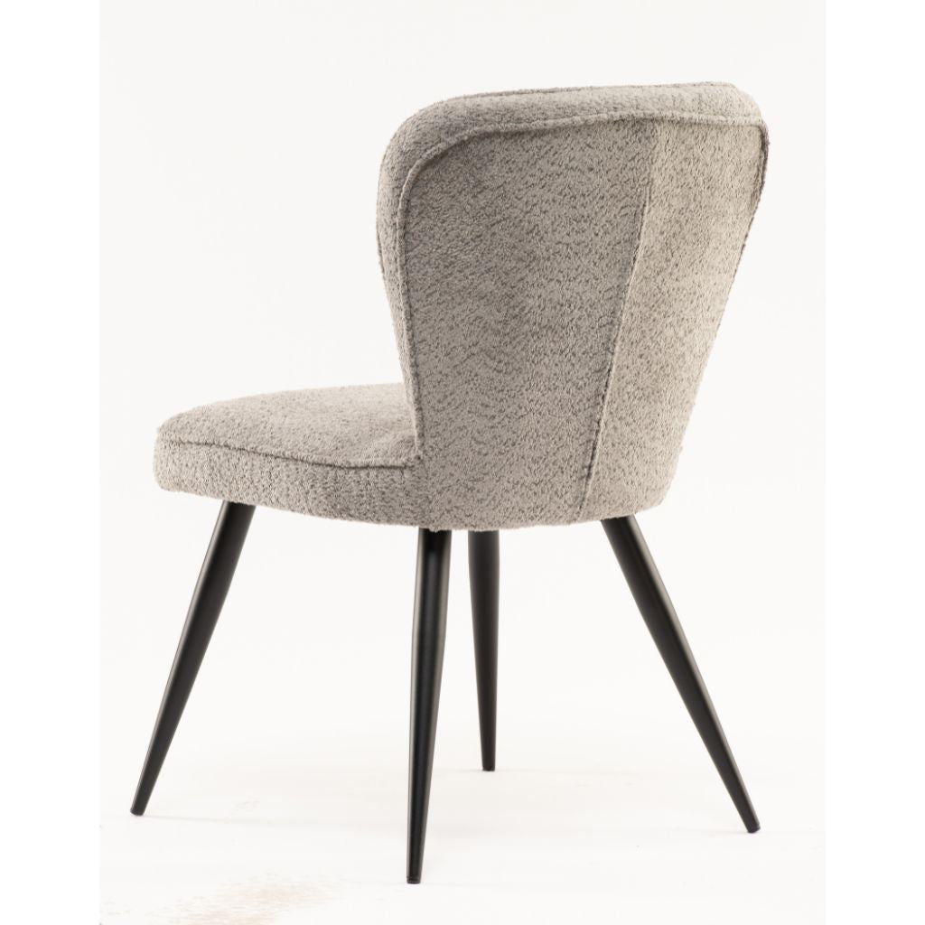 Flero Grey Fabric Dining Chair Back