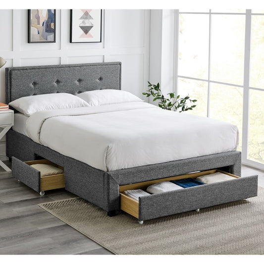 Florence Grey Bedframe Angle