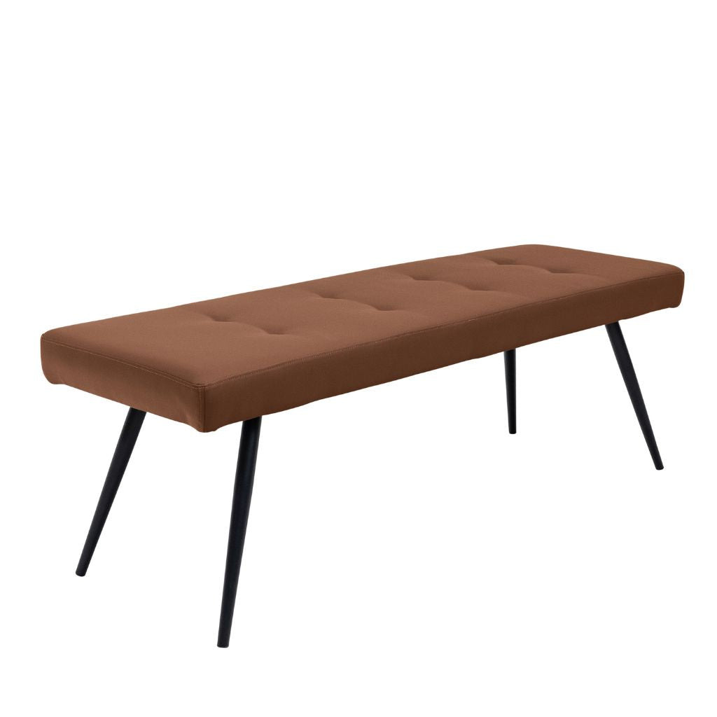Fontini Tan Faux Leather 1.35m Dining Bench