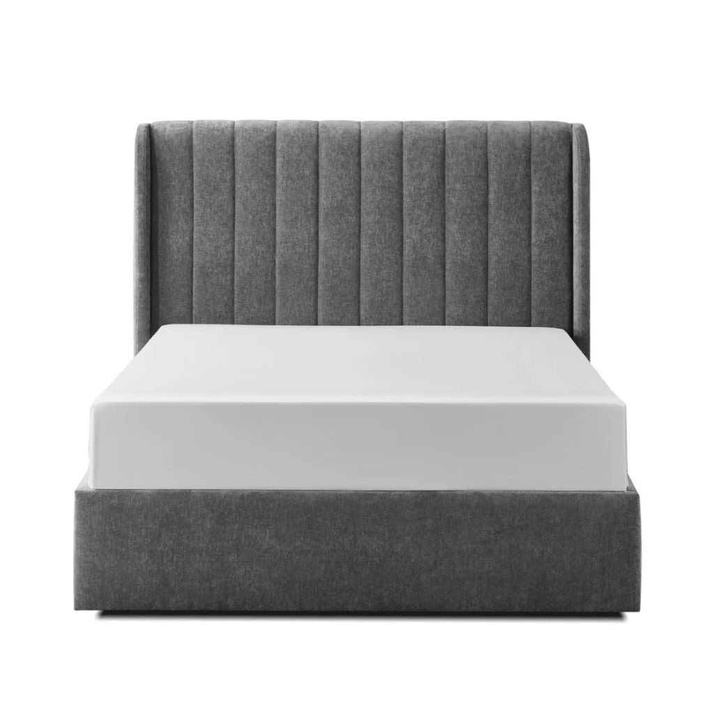 Frida Grey Storage Bedframe Front