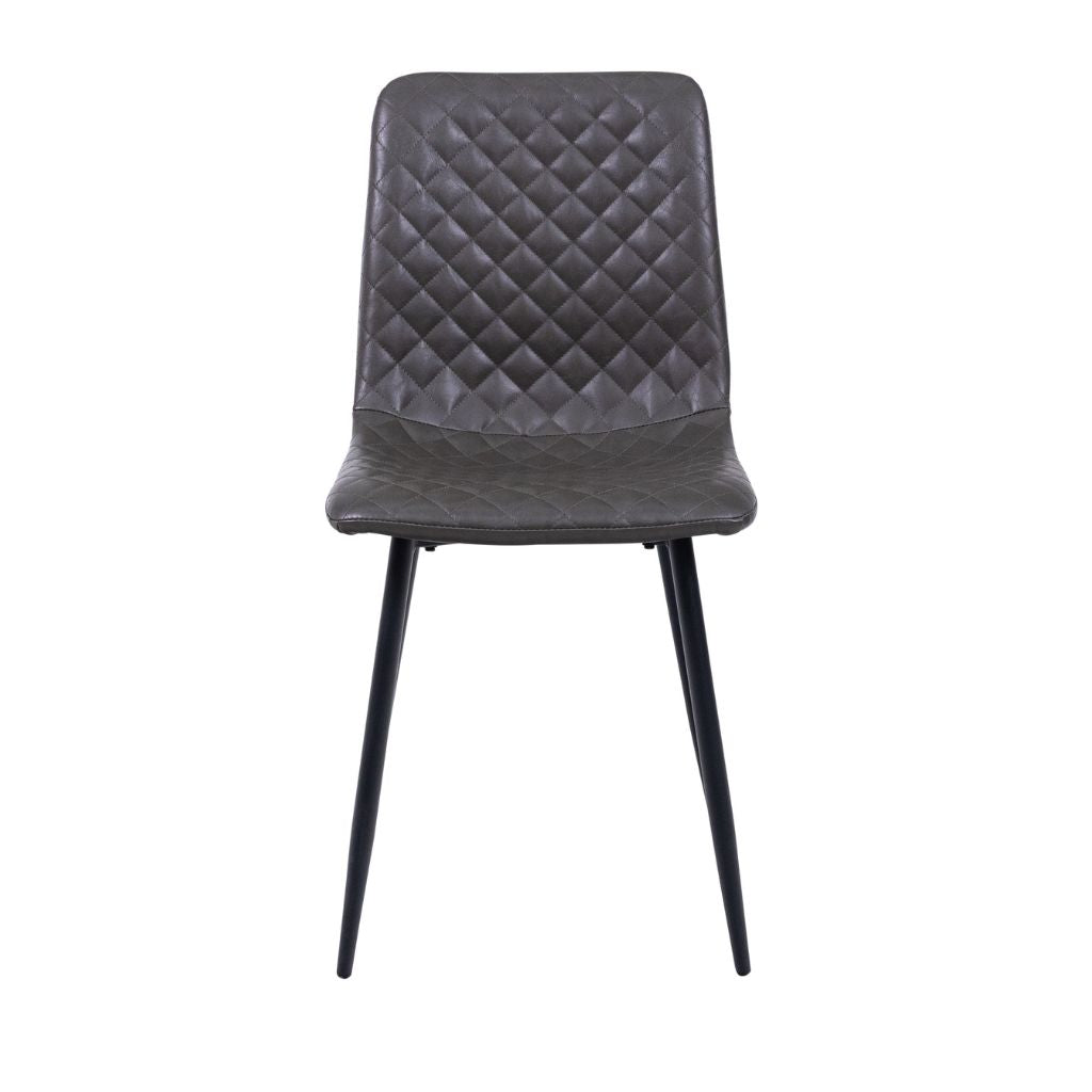 Grey pu dining chair