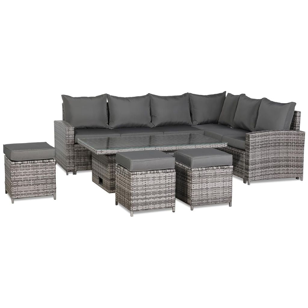 Henley Grey Rattan Corner Garden Set