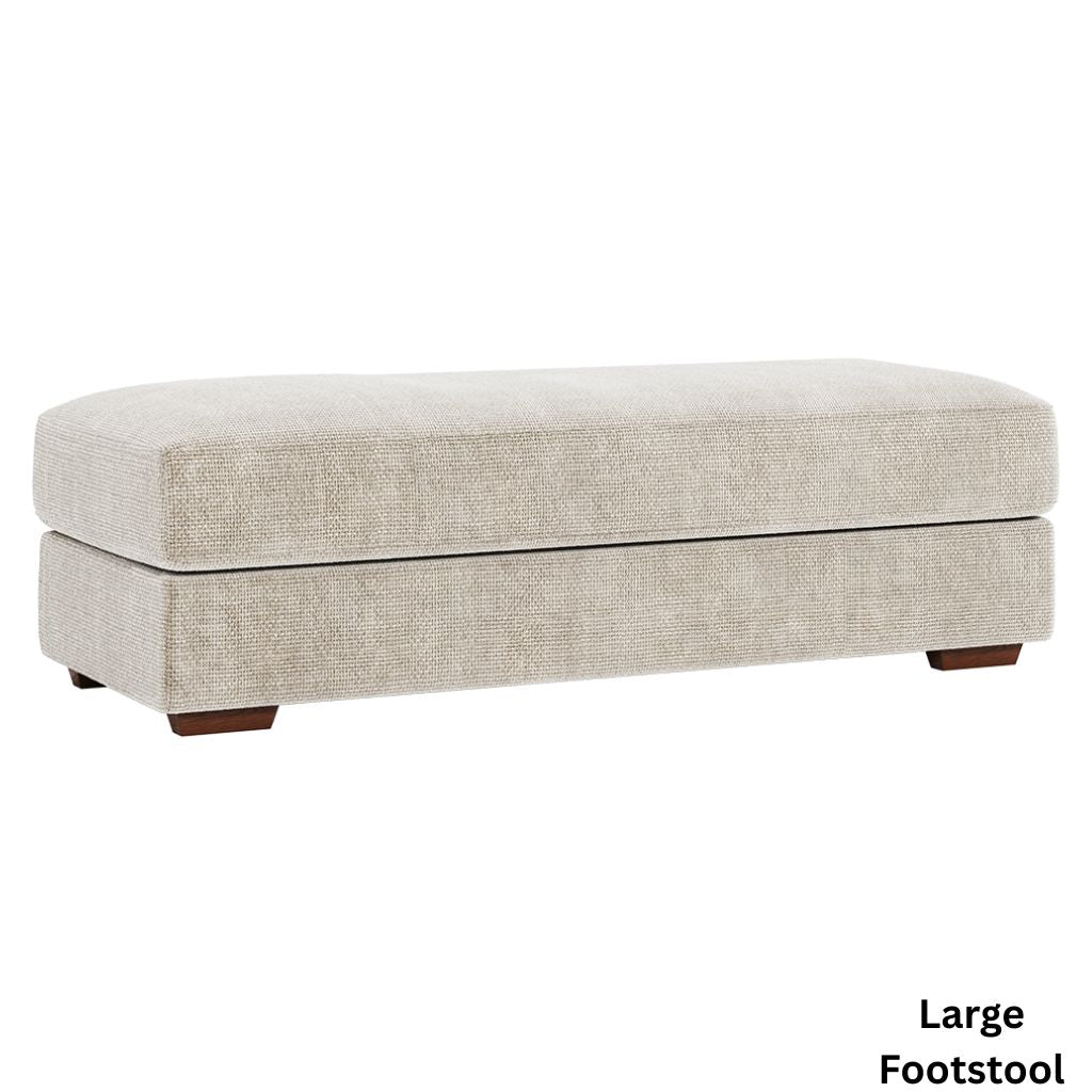 Beige large footstool