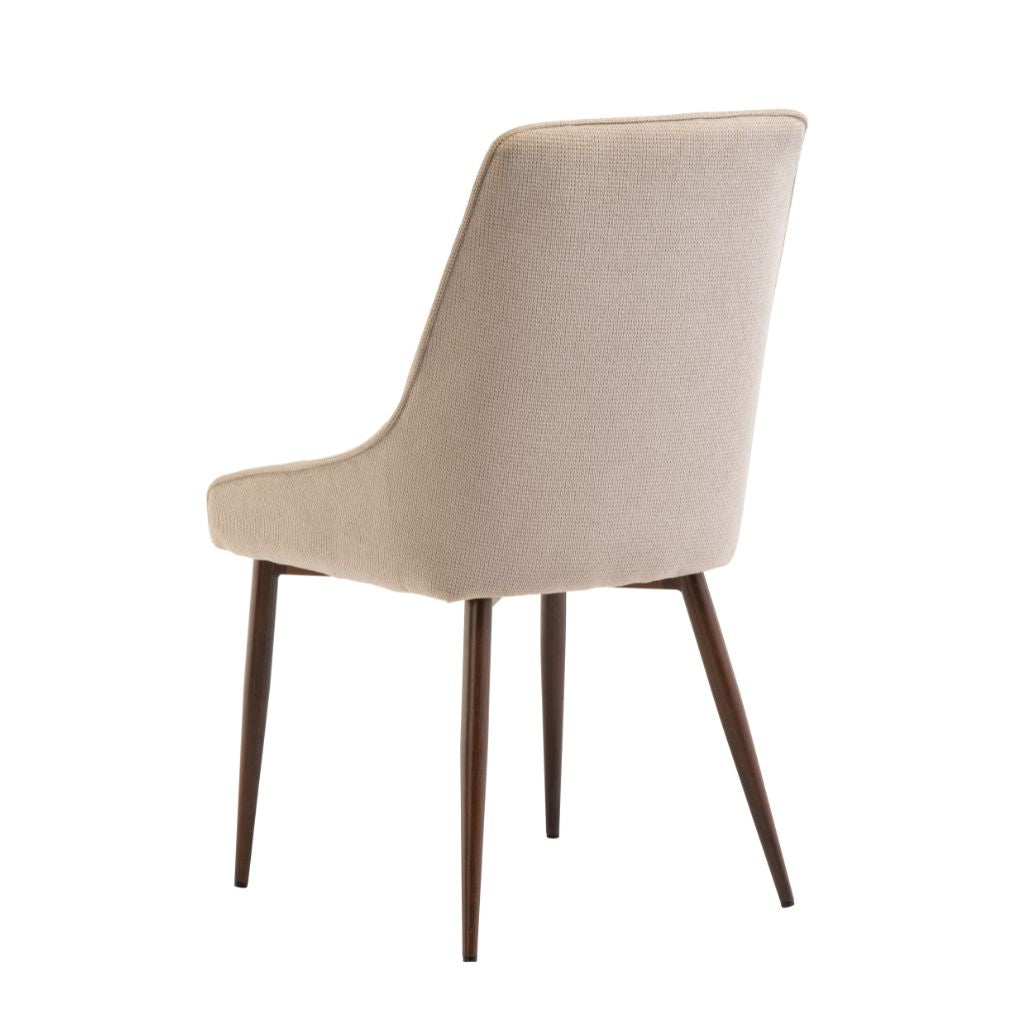 Jaden Ivory Fabric Dining Chair Back