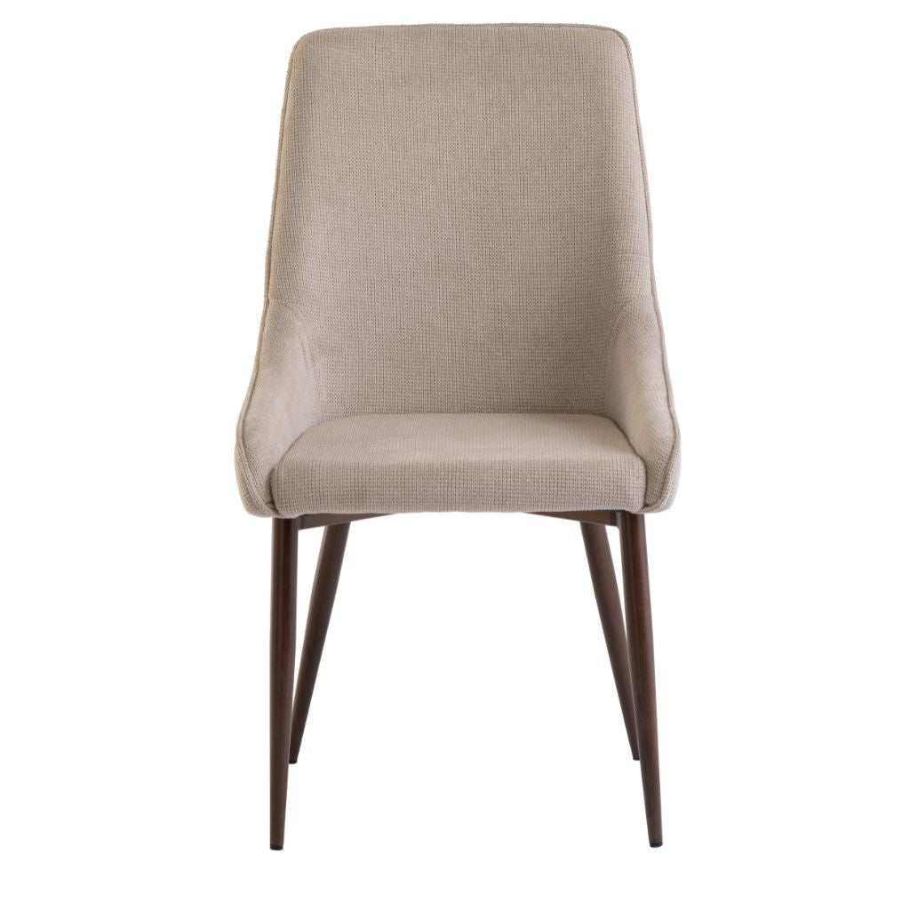 Jaden Ivory Fabric Dining Chair Front