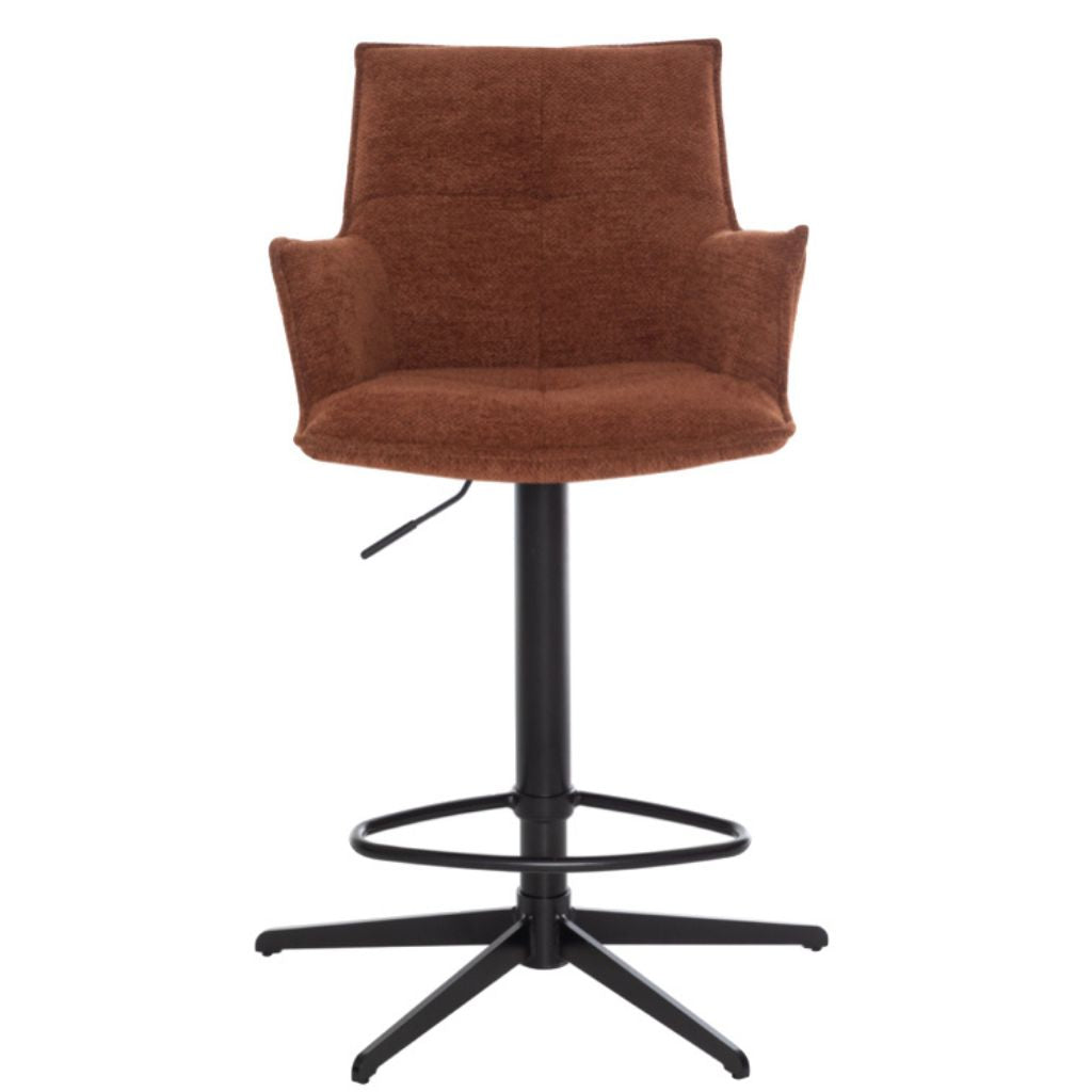 Jacob Tan Fabric Bar Stool