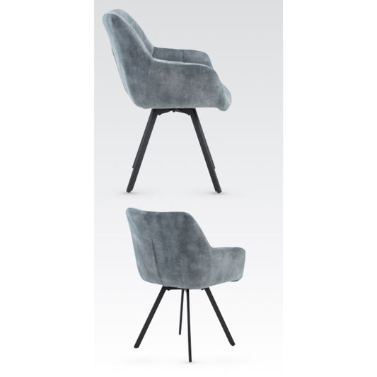 Jade Stone Blue Dining Chair Side