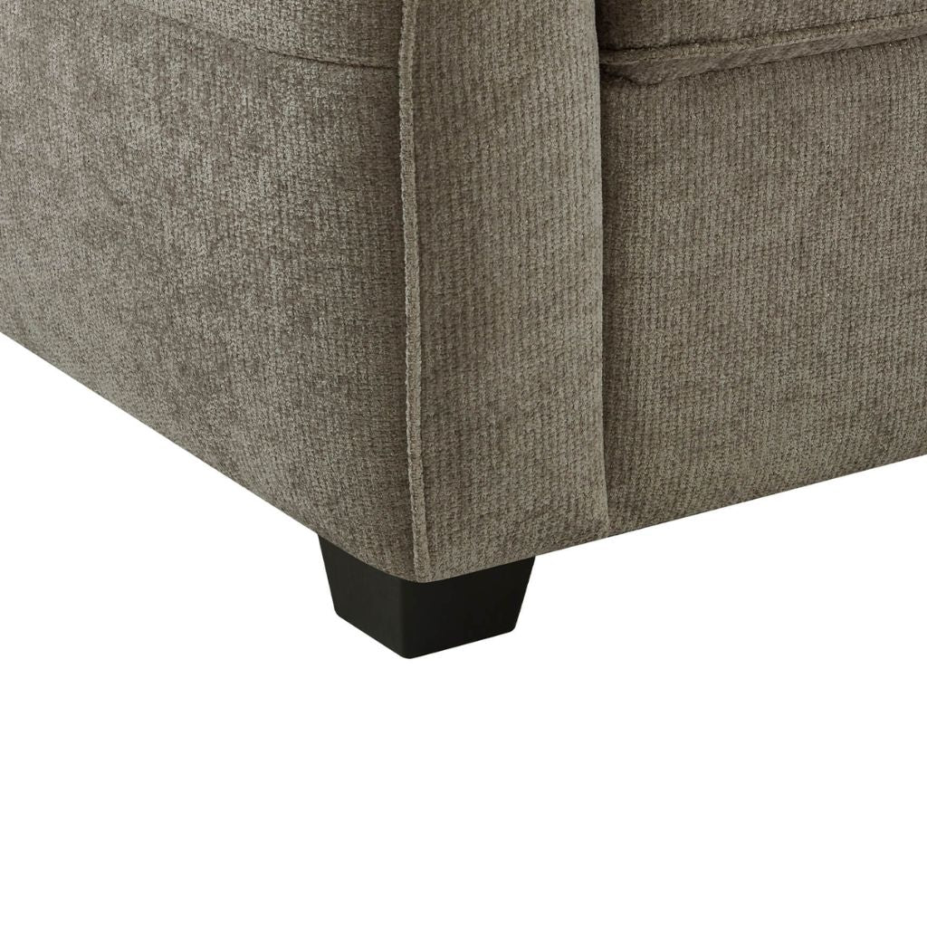Close up of the sleek black feet on the koda sofa bed allowing it to blend perfectly into your home.