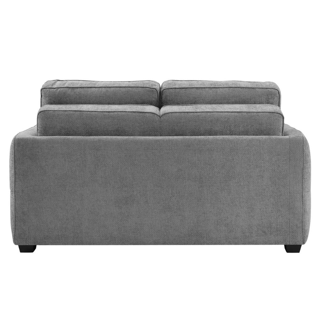 The back view of the simply stunning koda sofa bed with loose back cushions and gorgeous piping details.
