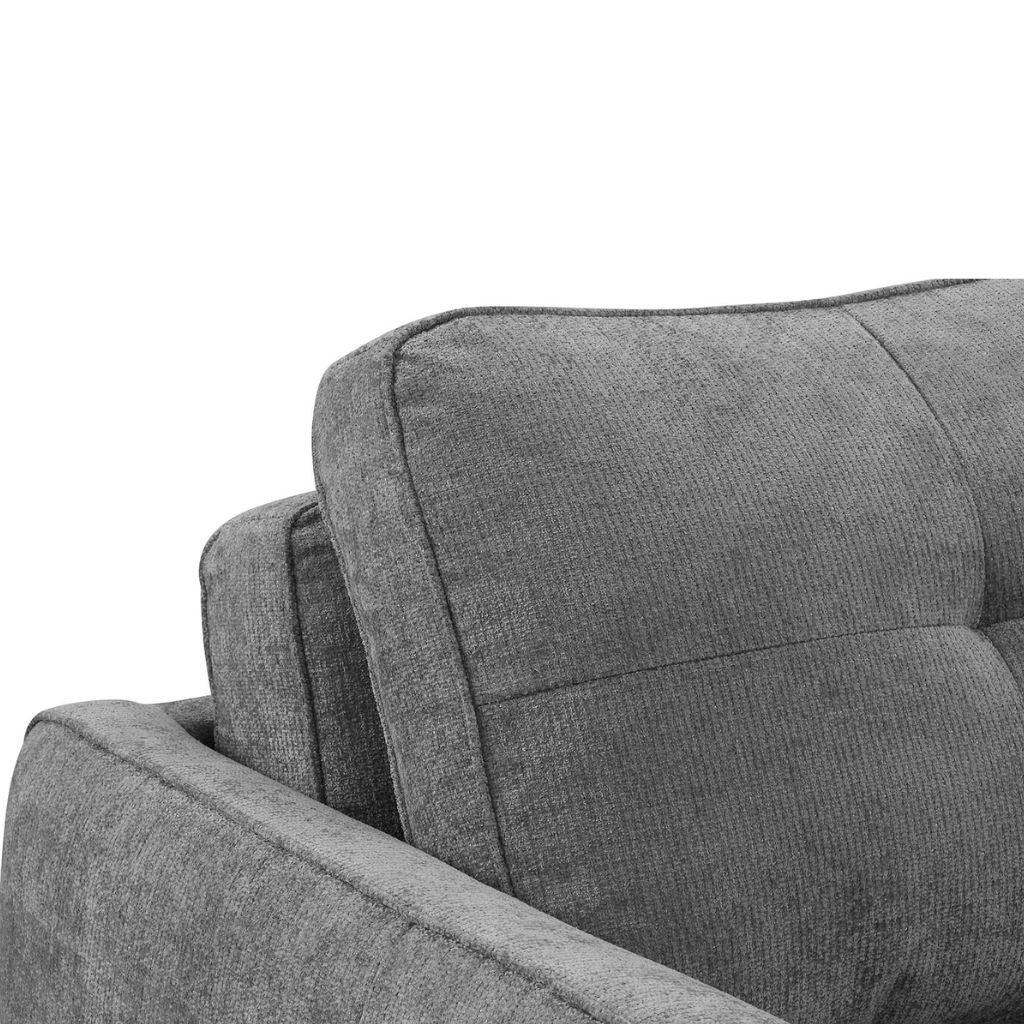 close up showing the beautiful piping and stitching details on the cushions 