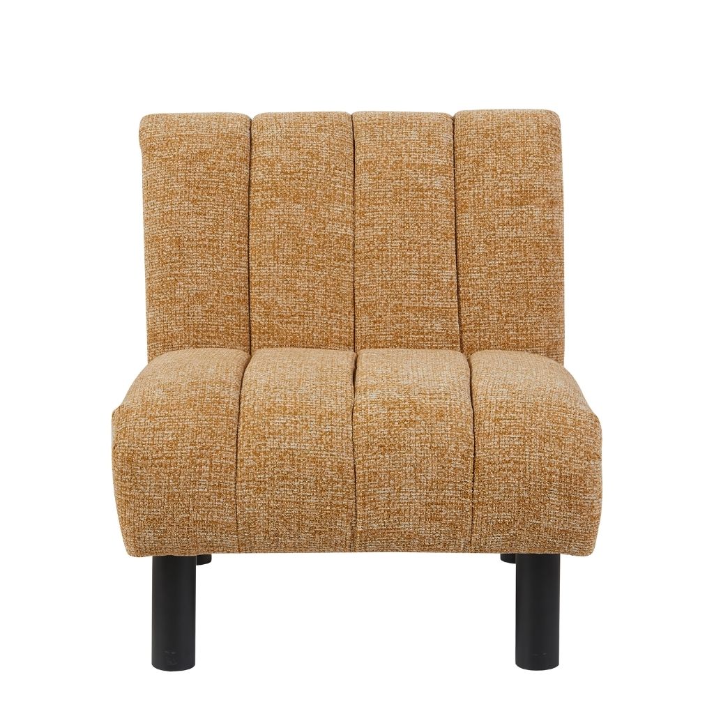 low profile accent chair with stunning deep channel stitching injects quiet luxury into any space 