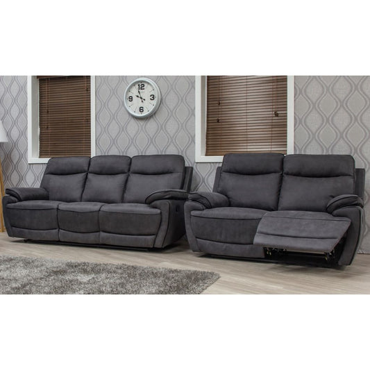 Lotus 3+2 Charcoal Sofa Set