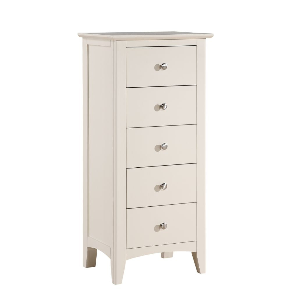 Luciana Ivory 5-Drawer Narrow Chest