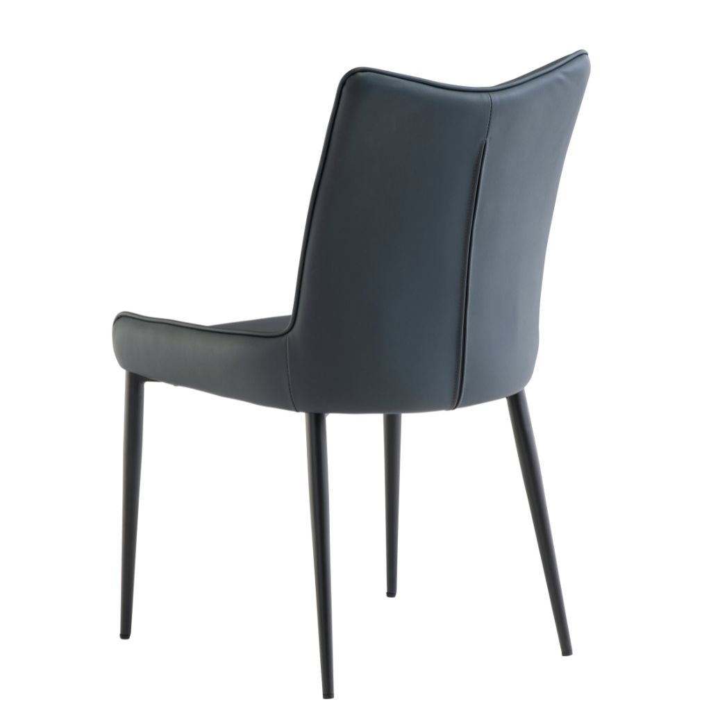 Maisy Teal Faux Leather Dining Chair Back