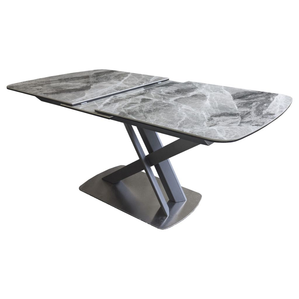 Mirage Dark Grey 1.6m Extending Dining Table Opening