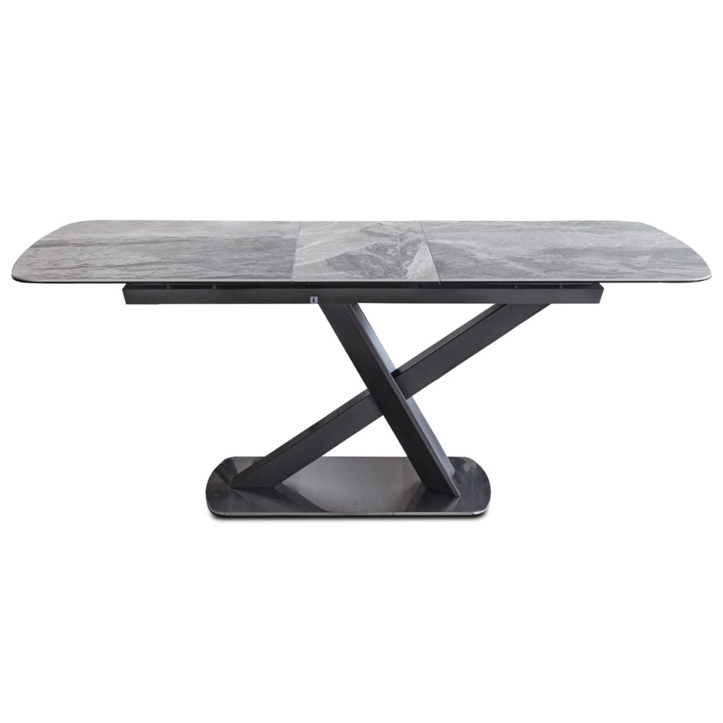 Mirage Dark Grey 1.6m Extending Dining Table Front
