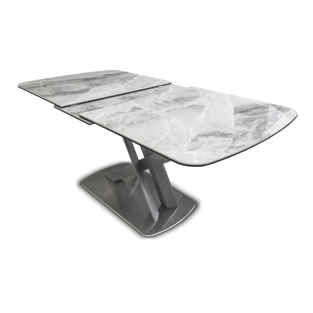 Mirage Light Grey 1.6m Extending Dining Table Opening