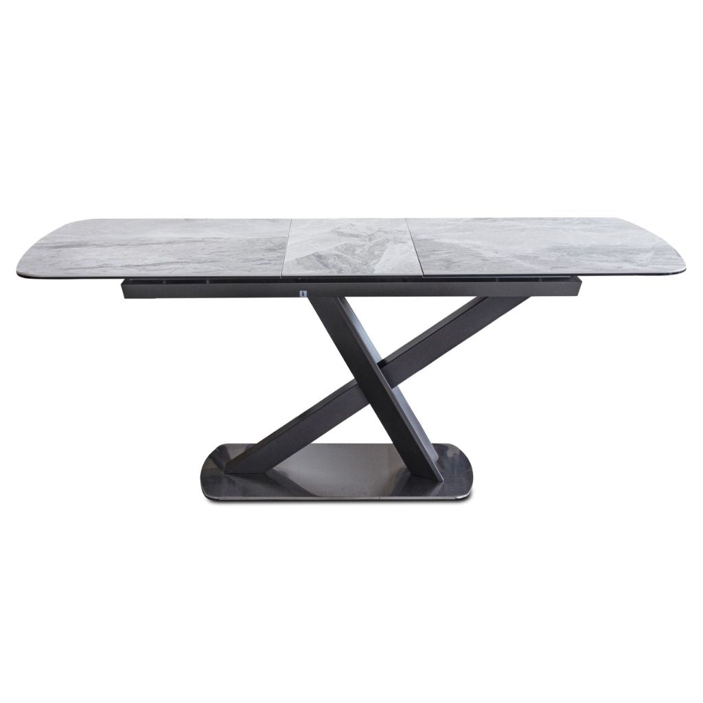 Mirage Light Grey 1.6m Extending Dining Table Front