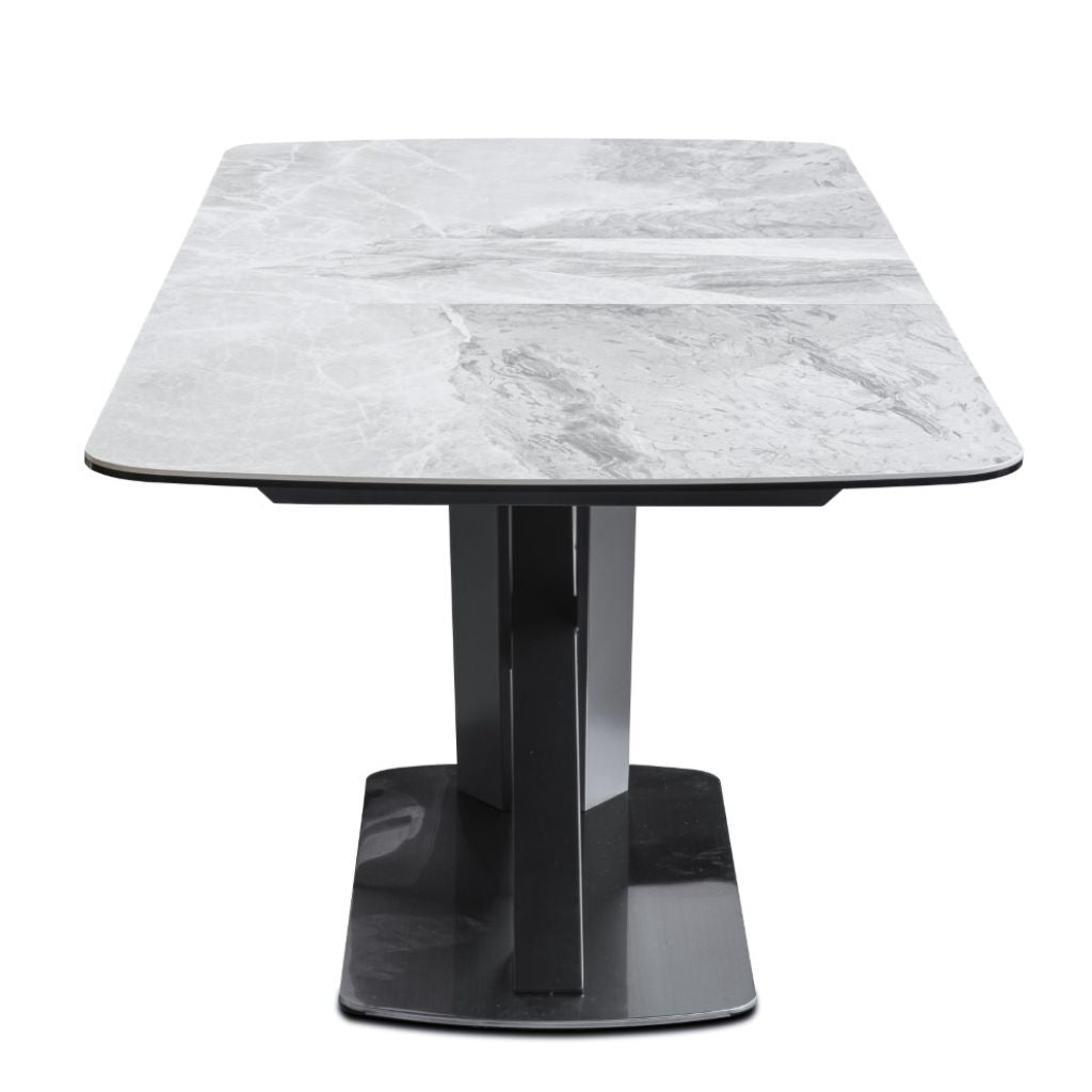 Mirage Light Grey 1.6m Extending Dining Table Side
