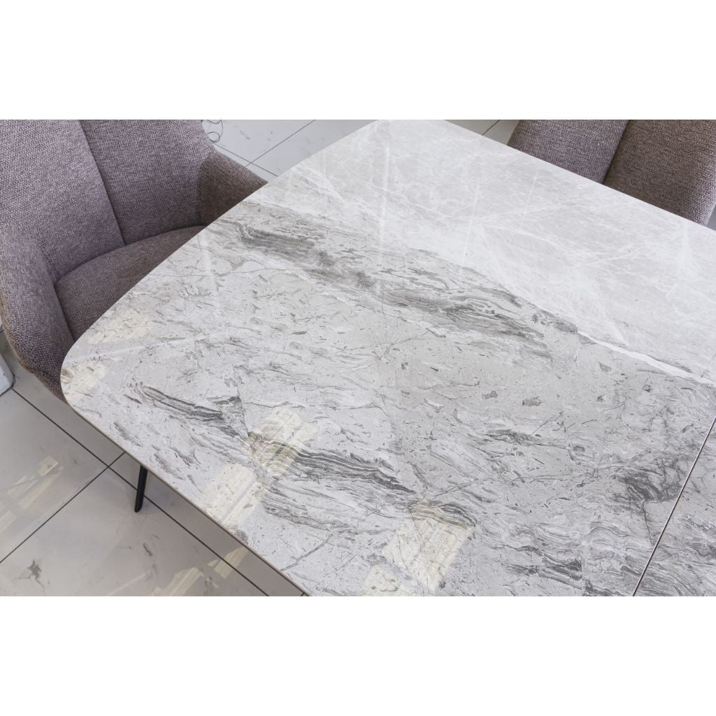 Mirage Light Grey 1.6m Extending Dining Table Top