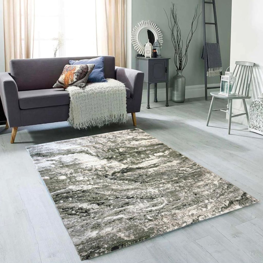 Mirage Swirl Sage Green Rug Range Room