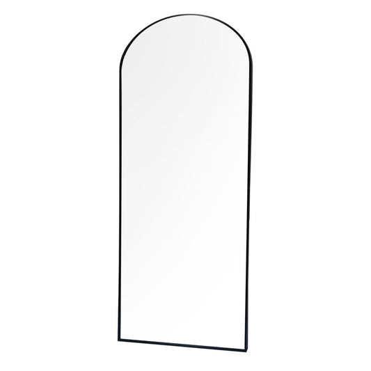 Modena Black 80 x 180cm Arch Leaner Mirror