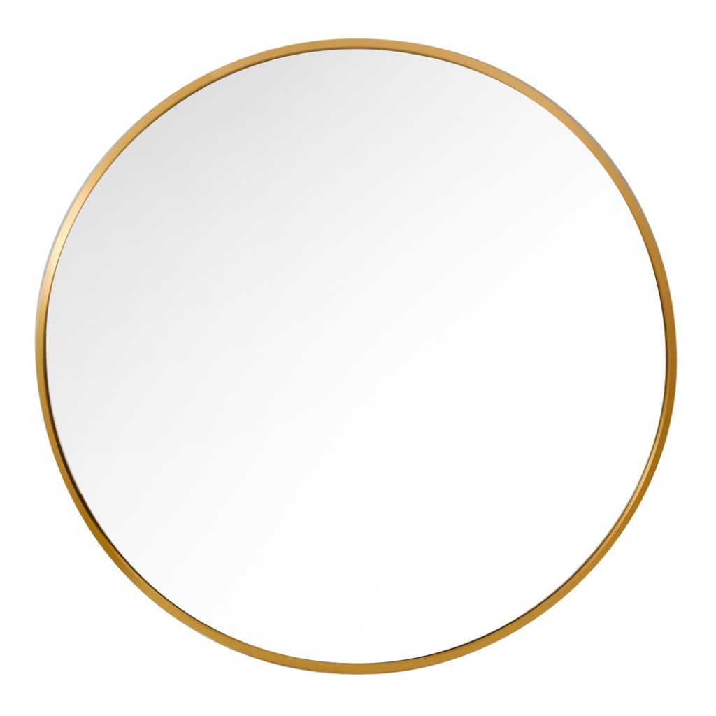 Modena Gold Round 120cm Wall Mirror