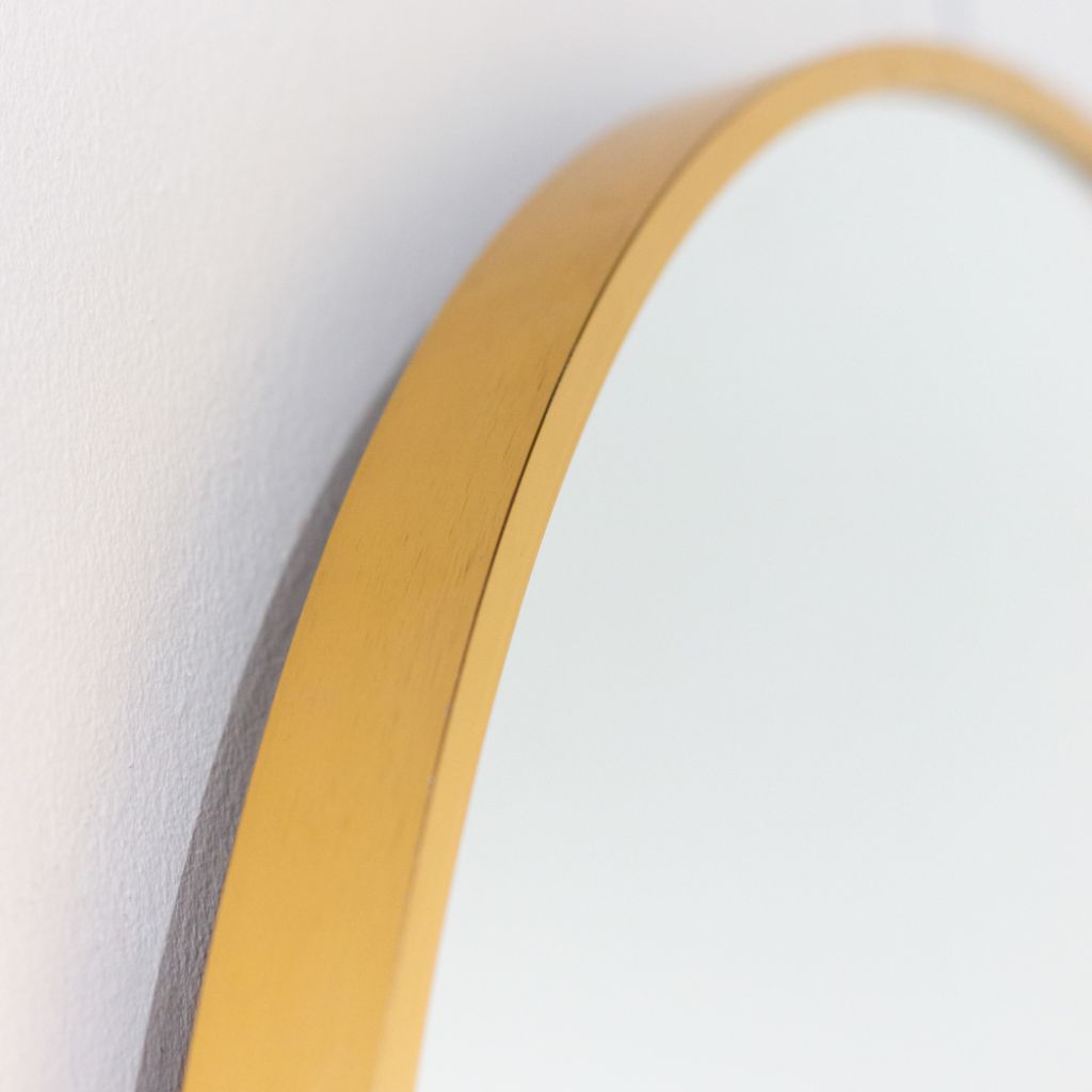 Modena Gold Round 120cm Wall Mirror Top