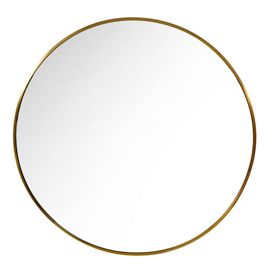 Modena Gold Round 90cm Wall Mirror