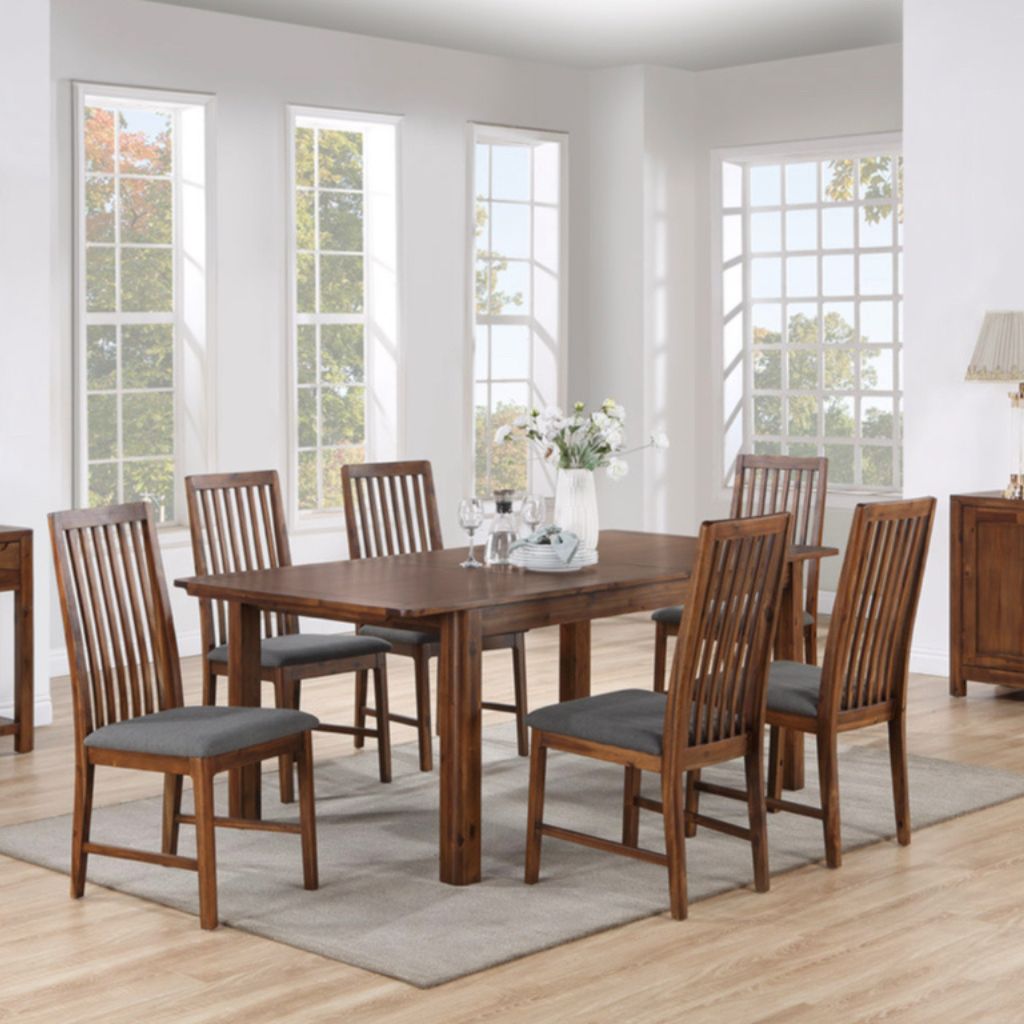 Monterey 1.6m Extending Dining Table + 6 Chairs